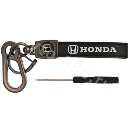 Брелоки на ключи кожа петля, карабин HONDA 0397