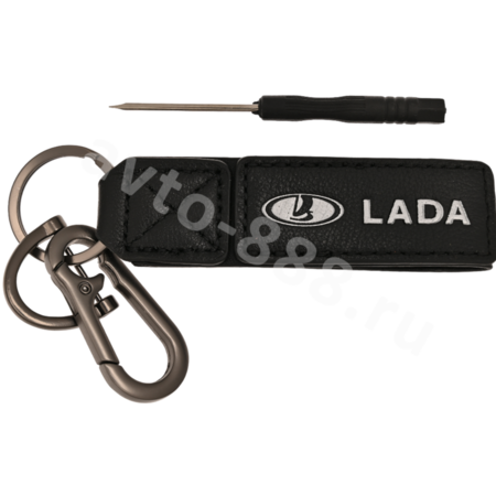 Брелоки на ключи кожа петля-карабин LADA  0395