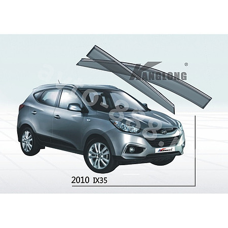 Ветровики оригинальные № ★ HYUNDAI IX35 2010 (хром металл)