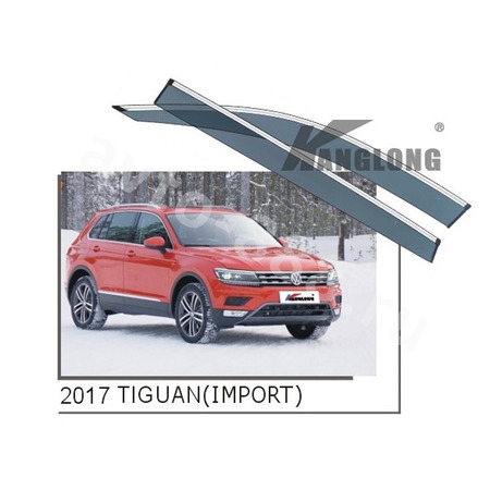 Ветровики оригинальные № ★ VOLKSWAGEN TIGUAN 2017 (хром металл)