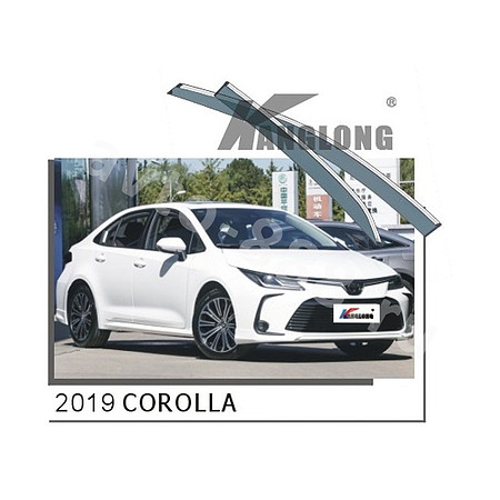 Ветровики оригинальные № ★ TOYOTA COROLLA SEDAN 2019 (хром металл)