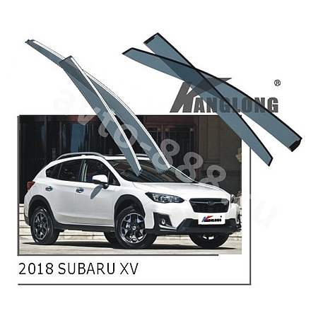 Ветровики оригинальные № ★ SUBARU XV 2018 (хром металл)