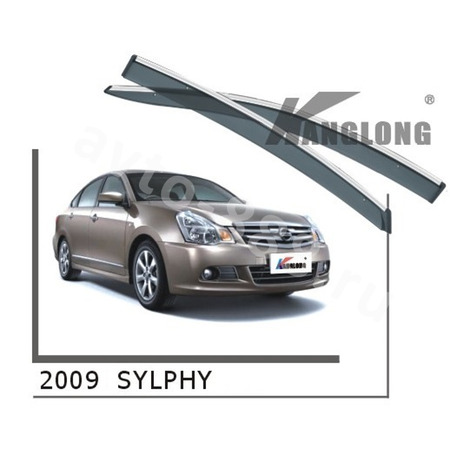 Ветровики оригинальные № ★ NISSAN SYLPHY 2006-2011 (хром металл)