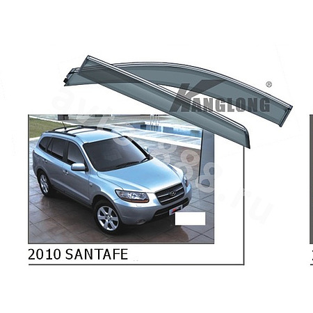 Ветровики оригинальные № ★ HYUNDAI SANTAFE 2007-2012 (хром металл)