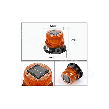 Маяк проблесковый на солнечной батарее 24V