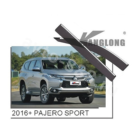 Ветровики оригинальные № ★ MITSUBISHI PAJERO SPORT 2016 (хром металл)