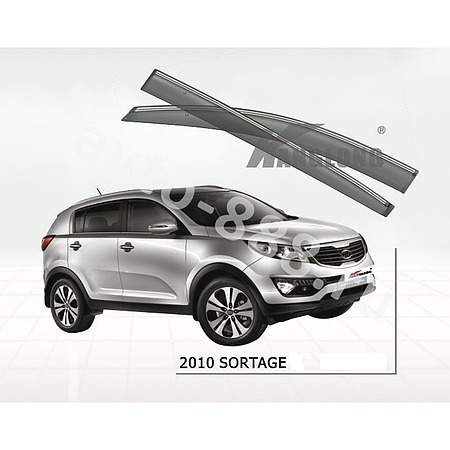 Ветровики оригинальные KIA SPORTAGE 10--… (хром)