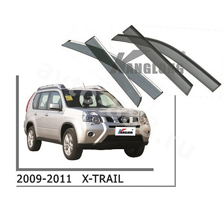 ★ Ветровики оригинальные NISSAN X-TRAIL 07--13 (без хрома)