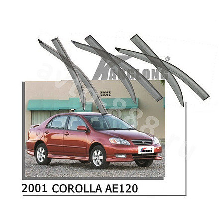 ★ Ветровики оригинальные TOYOTA COROLLA 01--04 (без хрома)