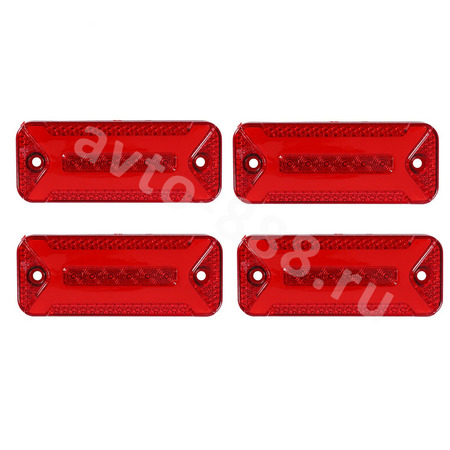 Фонари габаритные D-2392  12/24V (2шт) красный