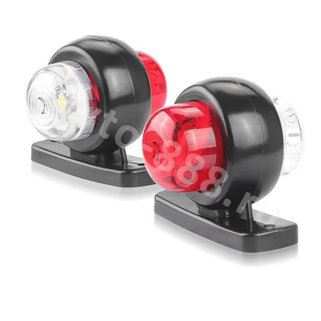 Фонари габаритные BD-0133 12/24V белый+красный (2шт)