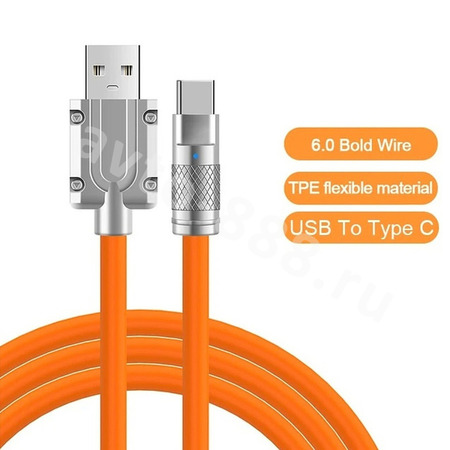 USB шнур зарядное 6A xiaomi/huawei  1M SD-112, цвет в ассортименте 1шт