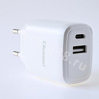 Сетевое зарядное устройство TFN x2 USB+Type C QC+PD  (SD-15) фото 1