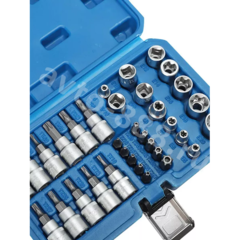 Набор торцевых насадок E-Torx 34 предмета (синий) фото 13