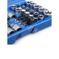 Набор торцевых насадок E-Torx 34 предмета (синий) фото 12