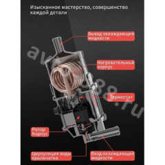 Подогрев тосола Лунфэй Поисковик GT (хром) 3,0 кВт (18шт/кор) фото 2