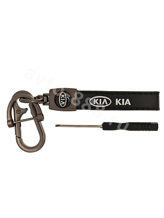 Брелоки на ключи кожа петля, карабин KIA 0397
