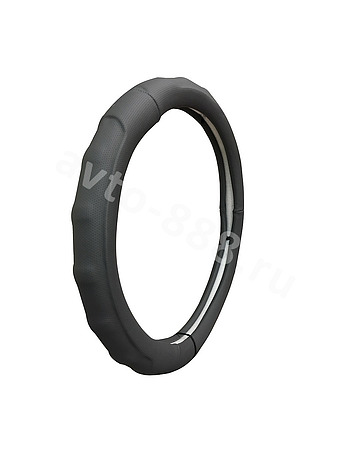 Оплётка на руль фигурная 961 (М) серый р-р 37-38 см