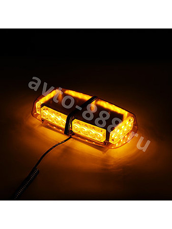 Маяк проблесковый оранжевый светодиодный на магните 24 светодиода 12V/24V