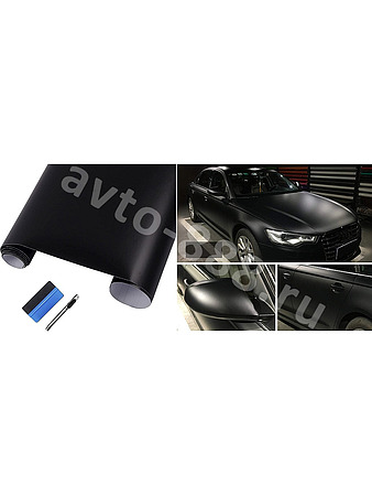 Пленка для авто, чёрный-матовый 3м*30см