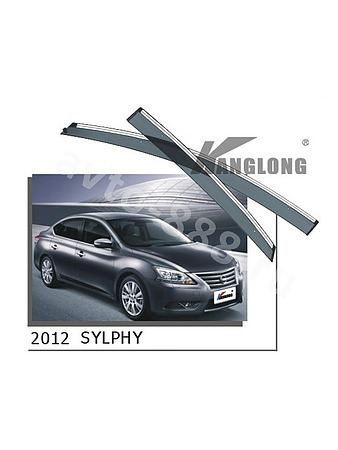 Ветровики оригинальные ★ NISSAN SYLPHY 2012 (хром металл)