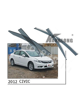 Ветровики оригинальные ★ HONDA CIVIC 2012 (хром металл)