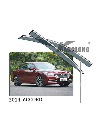 Ветровики оригинальные ★ HONDA ACCORD 2014 (хром металл)