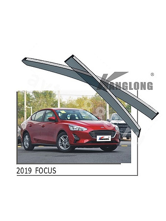 Ветровики оригинальные ★ FORD FOCUS (седан) 2019 (хром металл)