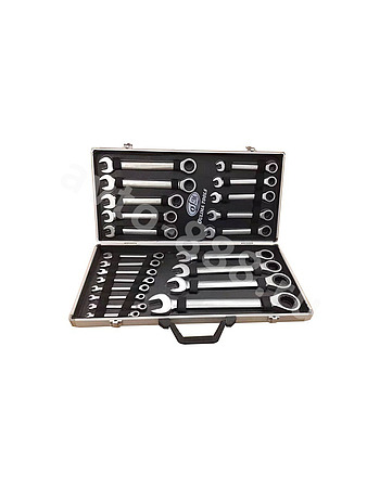 Набор ключей с трещоткой, кейс, 22 предмета 72 зубца (6-32)