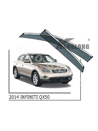 Ветровики оригинальные ★ INFINITI QX50 2017 (хром металл)