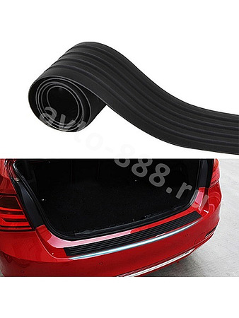 Резиновая накладка на задний бампер чёрный, 104*9см