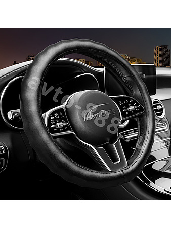 Оплётка на руль "под пальцы" глянцевая 741 (XL) коричневый р-р 42-43 см