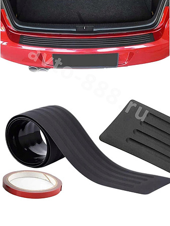 Защитная накладка на задний бампер автомобиля (универсальная) 109х9 см