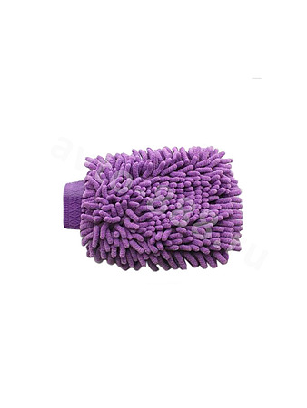 Варежка для протирки авто из микрофибры. Цвет фиолетовый