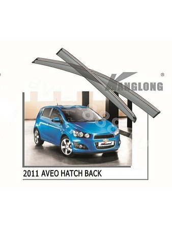 Ветровики оригинальные CHEVROLET AVEO (хэтчбэк) 2011--(хром)