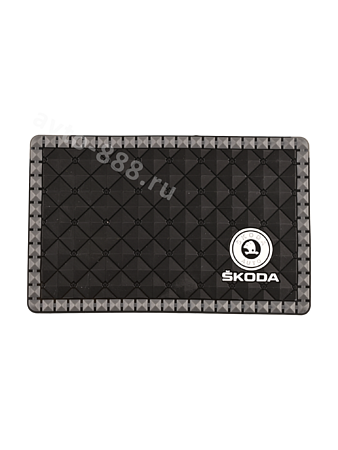 Коврик на панель маленький с эмблемой SKODA. ZXQ-01
