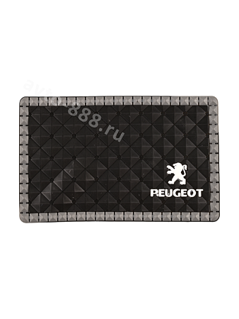 Коврик на панель маленький с эмблемой PEUGEOT. ZXQ-01
