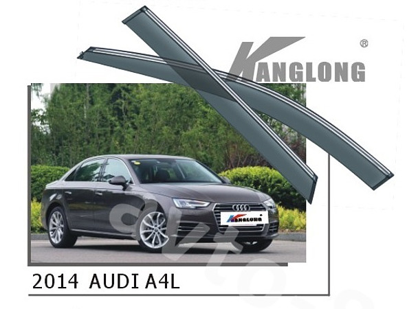 Ветровики оригинальные AUDI A4L 2015 (хром)