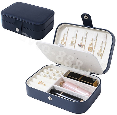 Шкатулка для украшений прямоугольная тёмно-синий