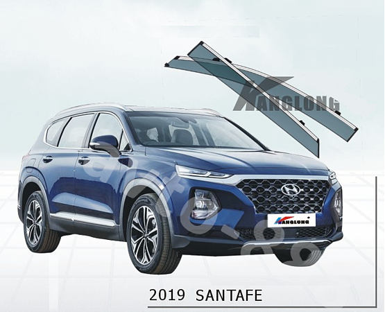 ★ Ветровики оригинальные HYUNDAI SANTAFE 2019-- (хром)