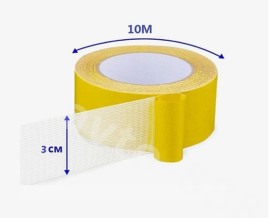 Двухсторонняя лента высокой вязкостью сетки волокна 10м*30mm