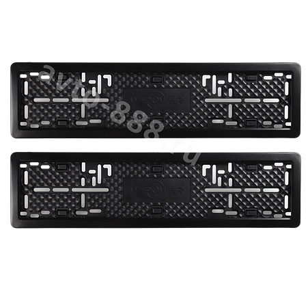 Рамка номера чёрный для китайского автомобиля (2шт) 8410