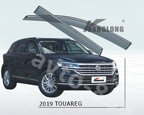Ветровики оригинальные ★ VOLKSWAGEN TOUAREG 2018 (хром металл)