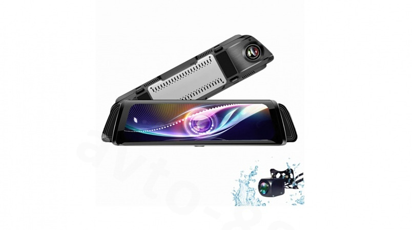 Видеорегистратор в зеркале с камерой заднего вида XH902 (1080+720P) HD 9.66"