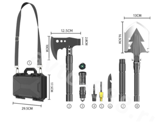 Набор сапёрная складная лопата и топор c киркой фото 1