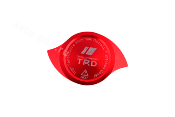 Декоративная накладка на крышку радиатора алюминиевая красный фото 1