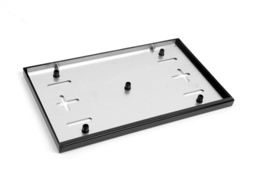 Рамка номера квадратная 29,5*17,7см чёрная (1шт) 8388 фото 3