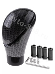 Ручка КПП чёрная+карбон фото 4