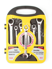 Набор гаечных ключей с трещоткой, 7шт фото 2