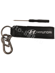 Брелоки на ключи кожа петля-карабин HYUNDAI 0395 фото 1